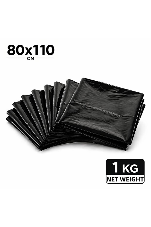 Black Garbage Bag 80X110 Thick 1 kg Bulk Garbage Bag King Size
