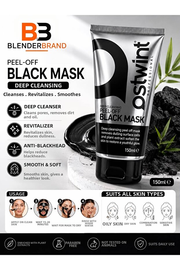 Black Mask Peel-Off Mask Anti-Blackhead 150 ml