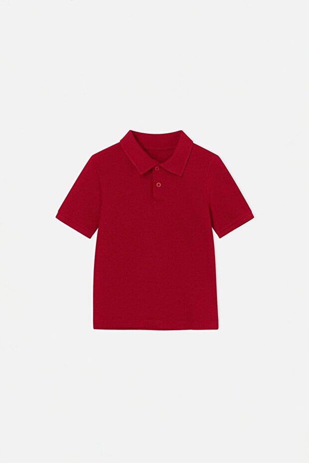 Bordo Düz Örme T-Shirt TKDSS24TS00022 - 3