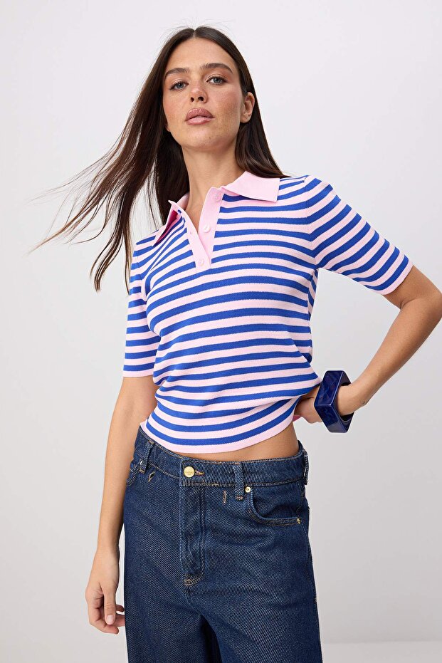 Saks Yazlık Premium Özel İplik Triko Bluz TWOSS26BZ00280 - 2