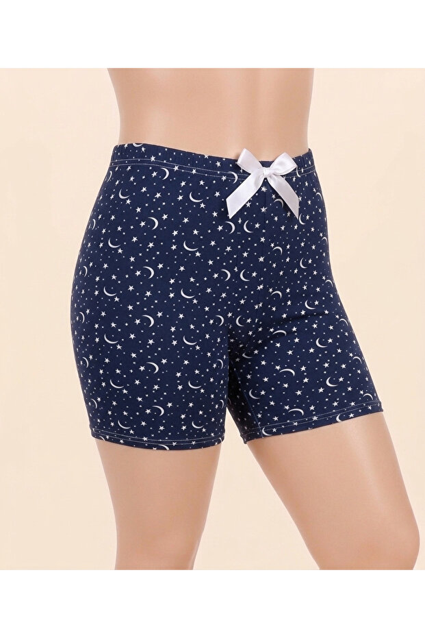 Stretchy Elastic 100% Cotton Women's Shorts Pajama Bottom - Srt1
