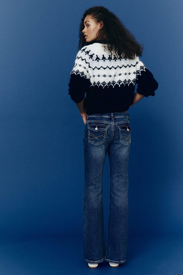 Flared Low Jeans - 6