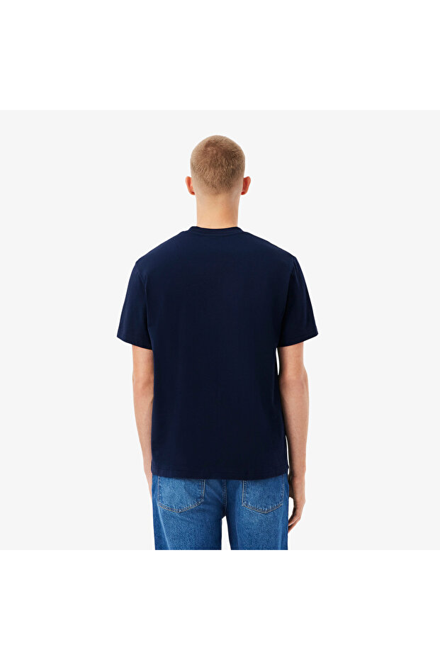 Erkek Classic Fit Bisiklet Yaka Lacivert T-shirt - 3