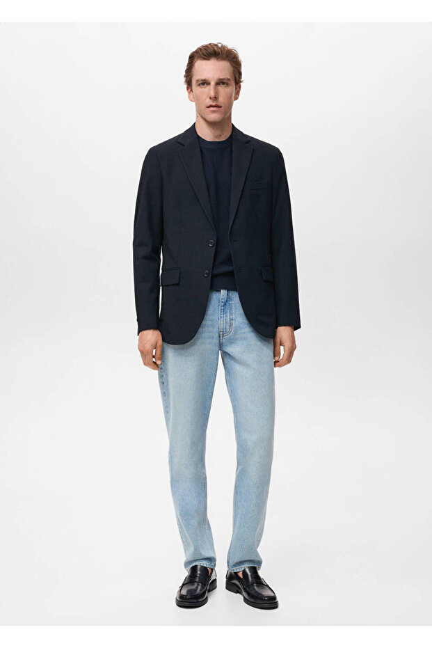 Verner dar kesim pamuklu blazer ceket - 2