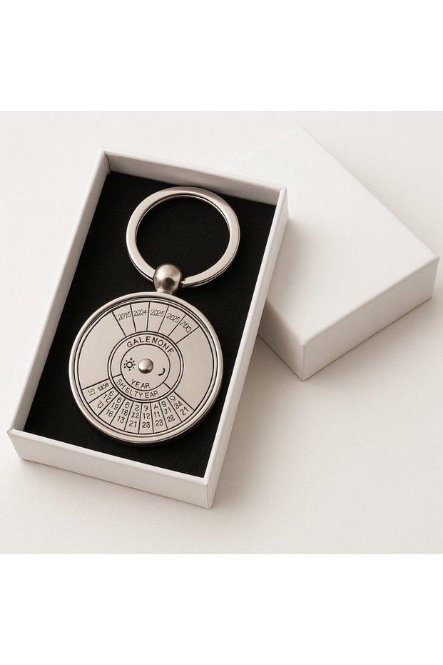 Metal Chinese Calendar Keychain | Stylish Gift | Functional Calendar Ct-3850 Chinese Calendar Keychain with Box