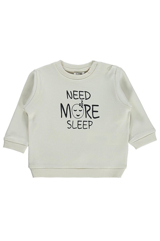 Need More Sleep Printed 6-18 Months Sweatshirt - Elephant Tooth 6-9 Months