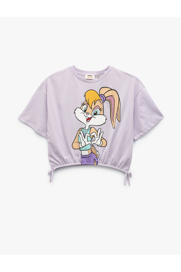 تي شيرت قصير الأكمام مطبوع عليه Lola Bunny مرخص