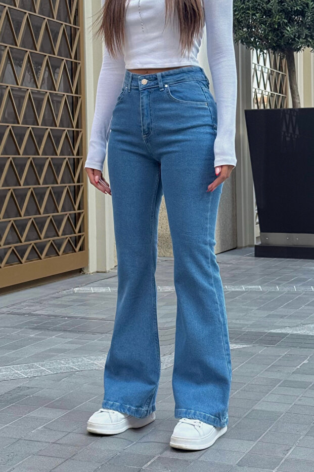 Women High Waist Stretch Fabric/Stretchy Flared Pants