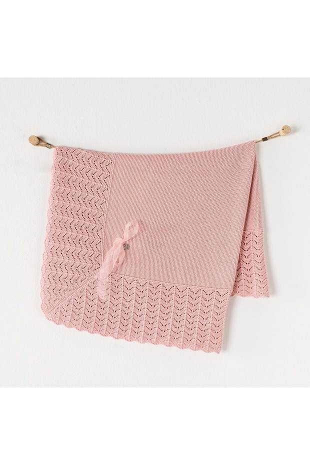 Baby Girl Knitwear Blanket Pink