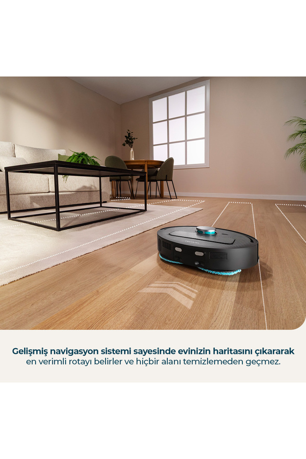 Conga X50 Robot Süpürge Güçlü Emiş Akıllı Navigasyon Mop Fonksiyonlu Pratik Temizlik Çözümü - 7