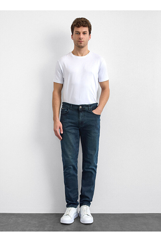 Dark Navy Slim Fit Denim Pants