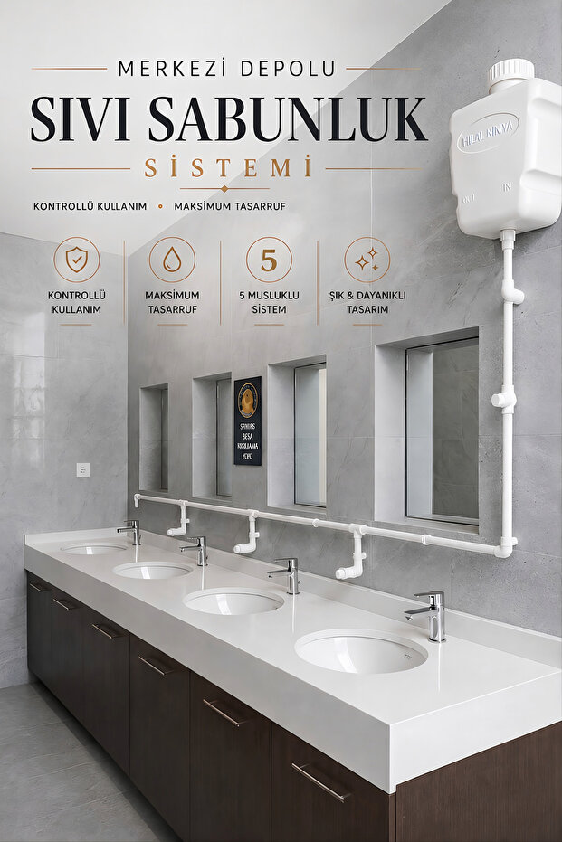 10Lt 5 Tap Button Central Storage Soap Dispenser System