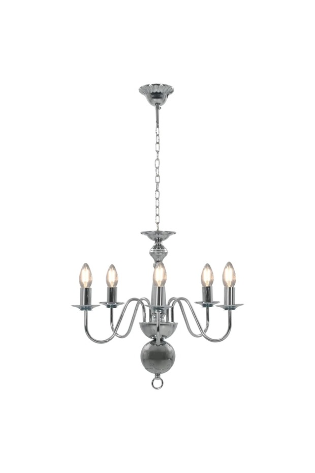 Candelabru, argintiu, 5 becuri E14 - 4