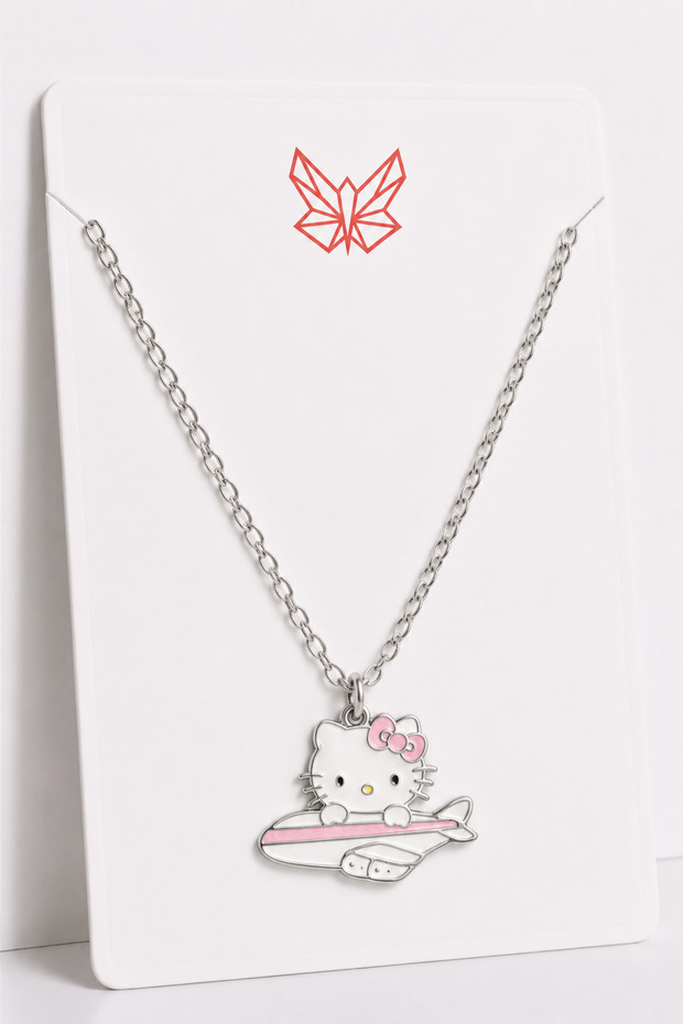 Hello Kity Kuromi Figures Designed Chain Children's Necklaces