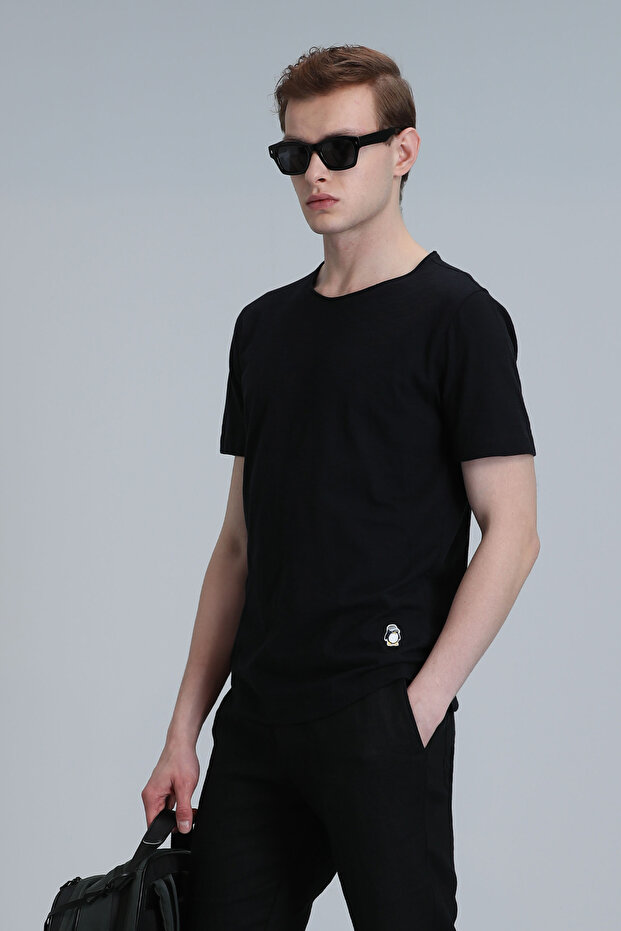 Junya Erkek Basic Tişört Siyah - 5