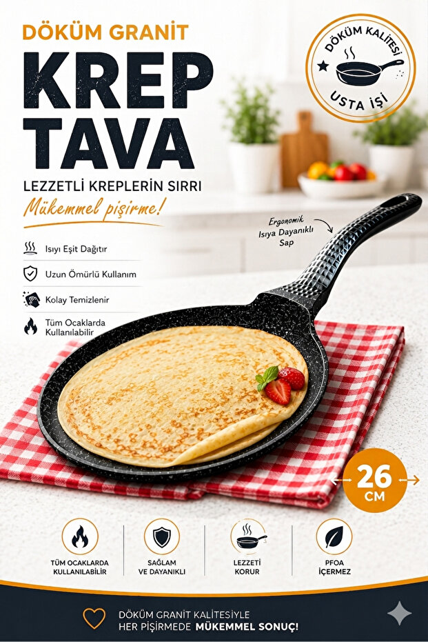 Cast Granite Crepe Pan 26 cm