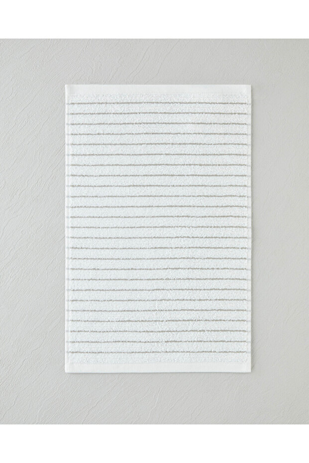 Soft Stripe Cotton Hand Towel 30X45 cm Ivory