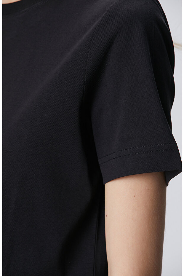 Siyah Basic T-shirt - 6