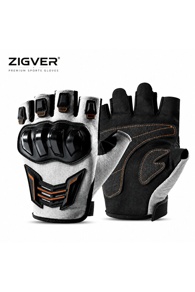 Unisex Protected Half Finger Premium Motorcycle Gloves
