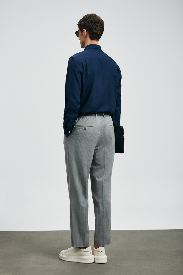 Veran Erkek Basic Gömlek Regular Fit Lacivert - 6