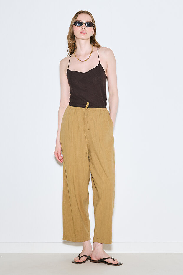 Rustic Comfortable Pants Safran - 4