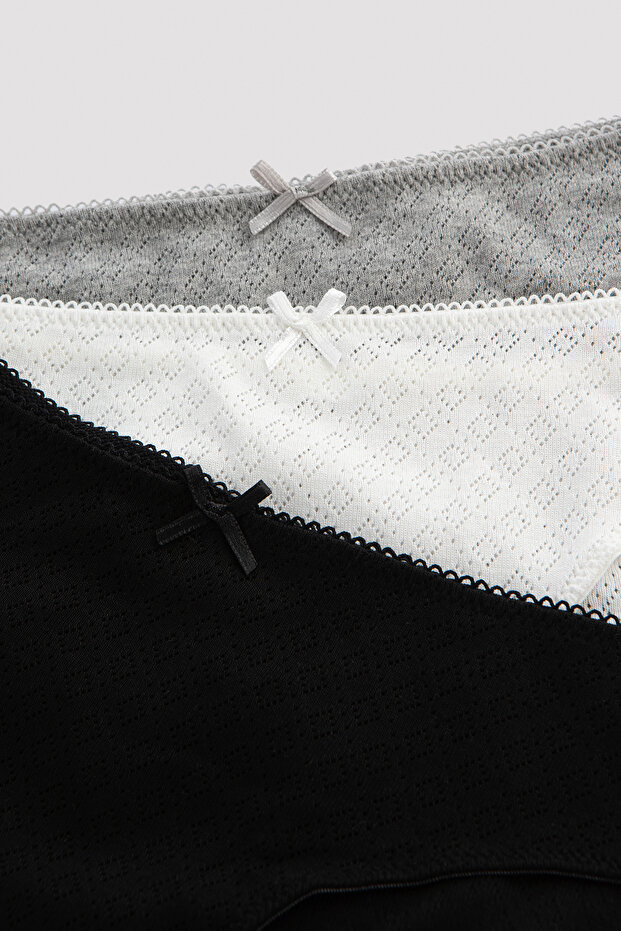 Soft Pointel Basic 3lü Çok Renkli Slip Külot - 2