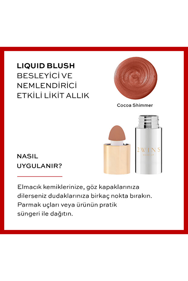 Besleyici ve Nemlendirici Etkili Süngerli Likit Allık-Cocoa Shimmer - 6