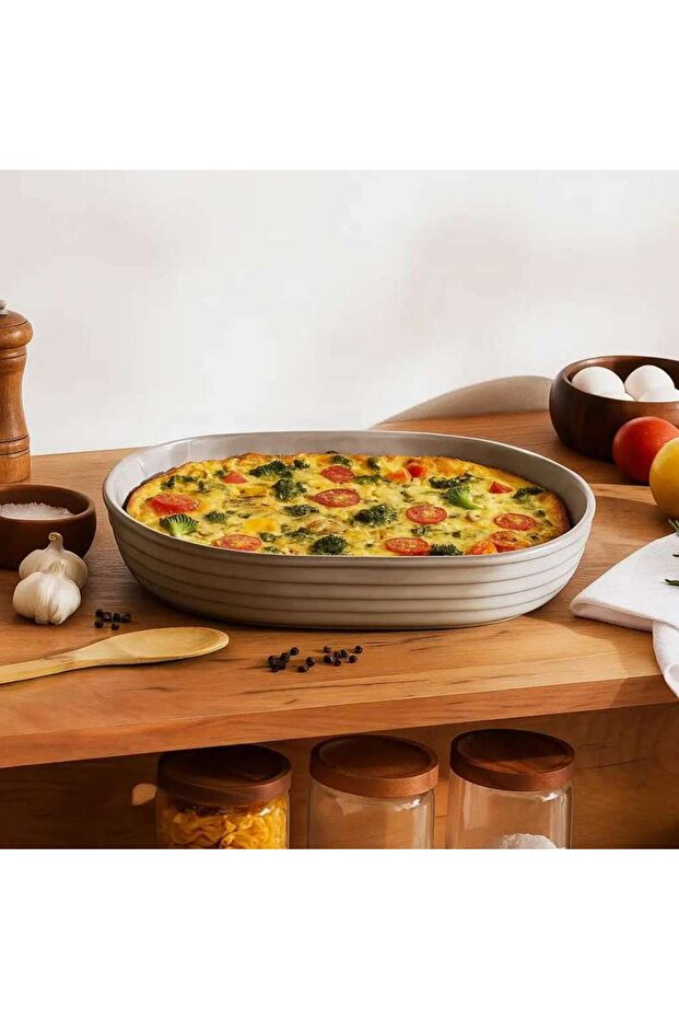 Aska Reactive Oval Baking Dish 36x26x5.7cm - Grey