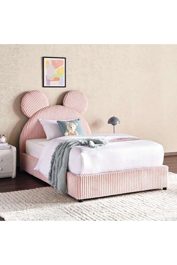 Abel Kids Single Bed 120x200 Cm - Pink