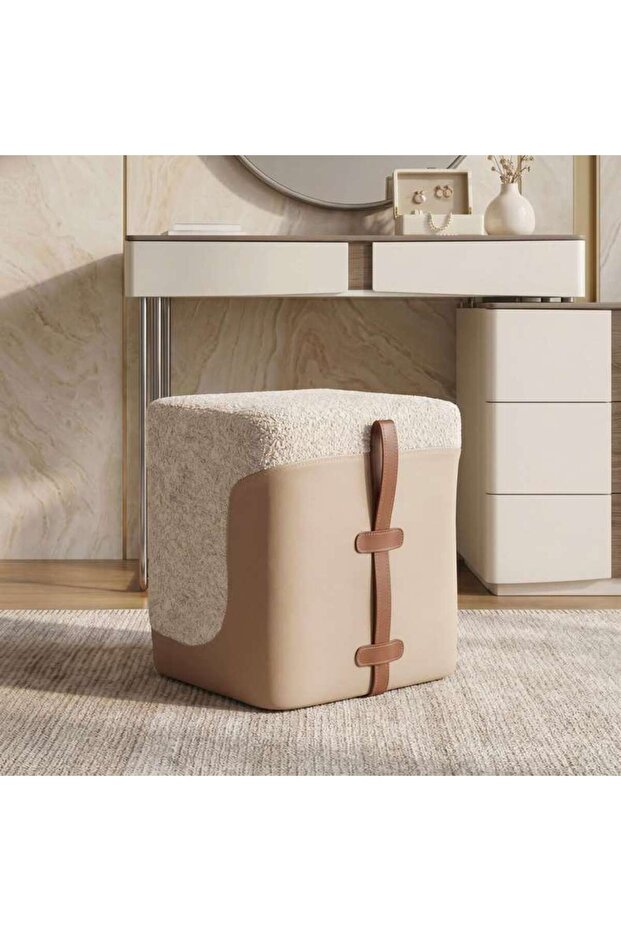 Olinda Storage Stool - Beige
