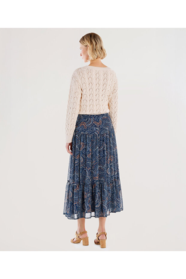Buttoned Midi Skirt - 4
