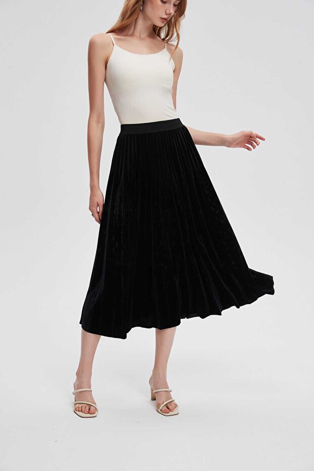 Pleated Midi Skirt - 2