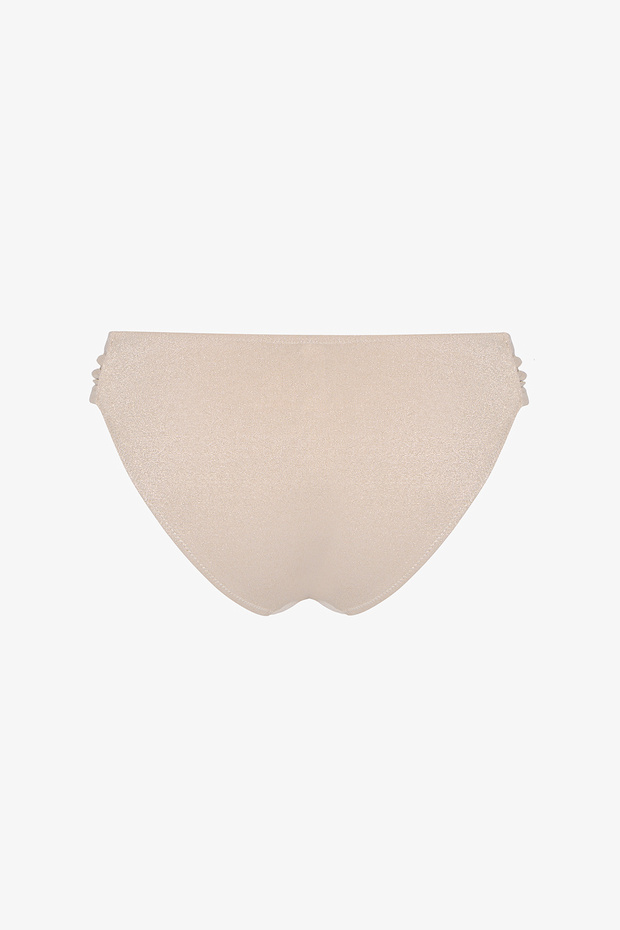 Beige Devon Ruched Side Bikini Bottom - 5