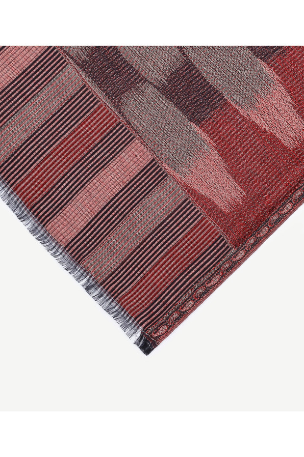 Geometric Patterned Wool Shawl - 2