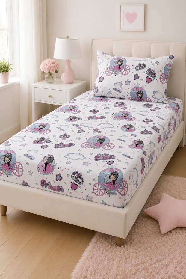 Princess Elastic Fitted Bed Sheet Set