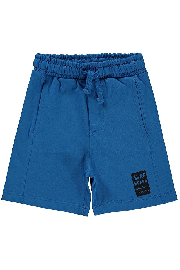 Basic Have Fun Printed Shorts for Ages 2-5 - Blue