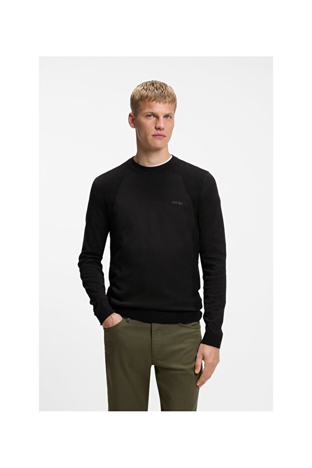 Textured Cotton-Blend Sweater