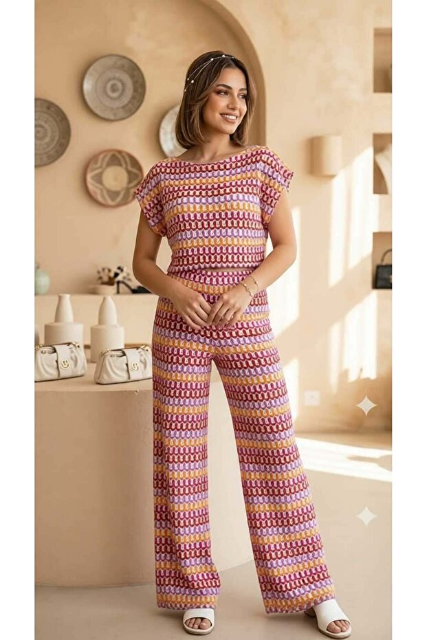 Women's Straight Cut Comfortable Summer Set (Pants + Top)