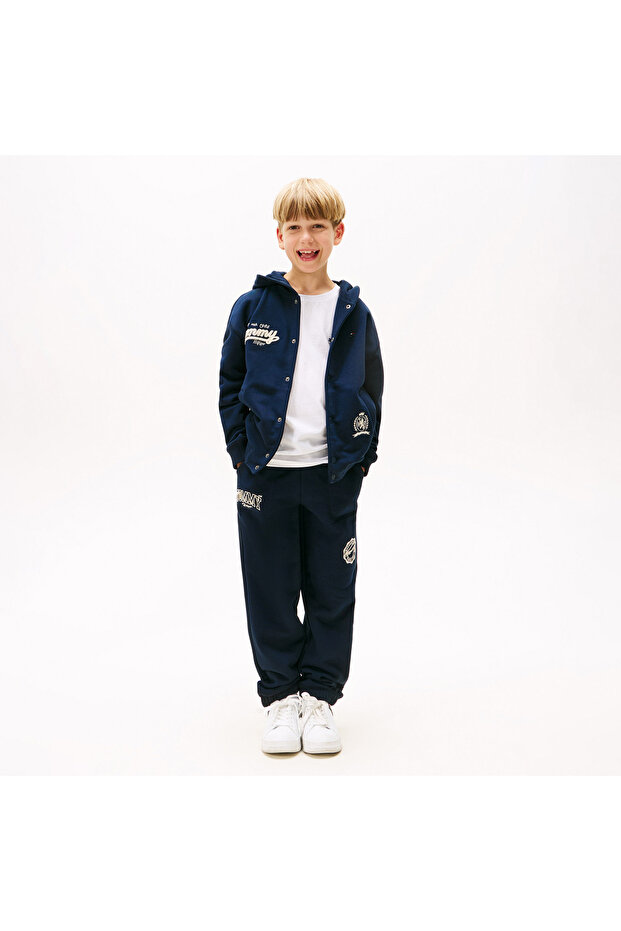 Varsity Graphic Kids Navy Blue Sweatpants