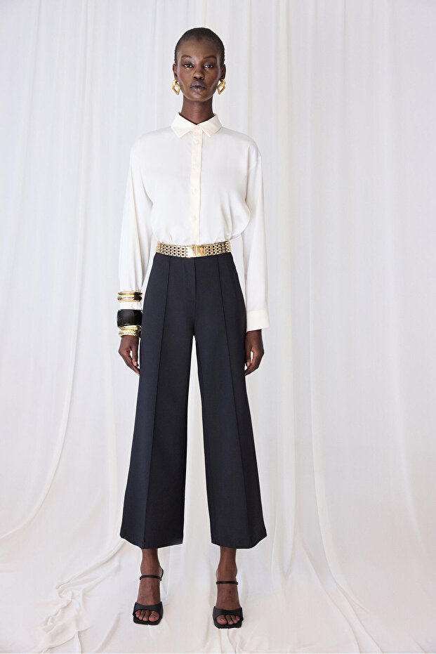 NERVÜRLÜ KREP PANTOLON