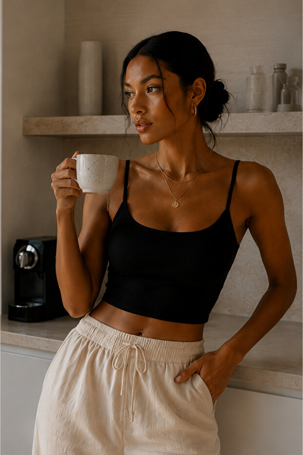 Women's Strap Super Crop Top Daily Crop