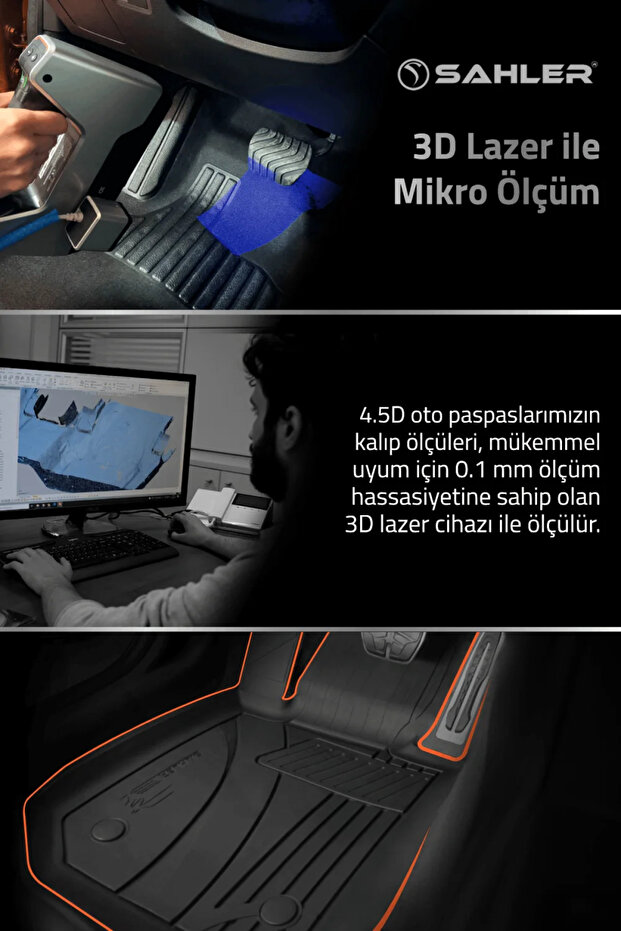 Toyota Corolla Cross 2022+ Uyumlu SAHLER Araca Özel 4.5D Havuzlu Oto Paspas - 5
