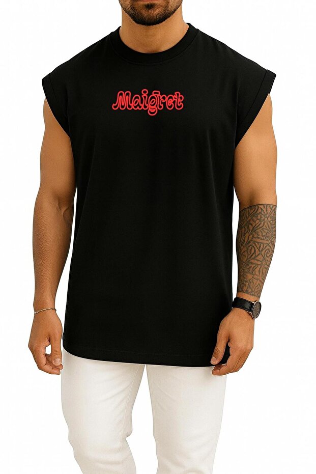 Oversized Maigret Foreign Series Chest Printed Athlete