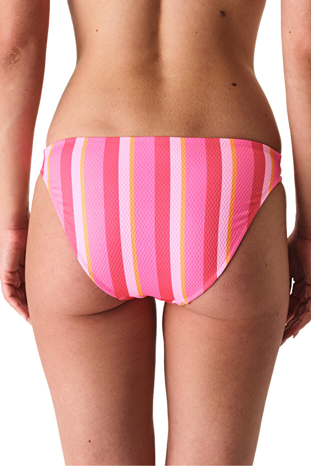 Celinda Stylischer, gestreifter, strukturierter Bikini-Unterteil mit mittlerer Taille - 2