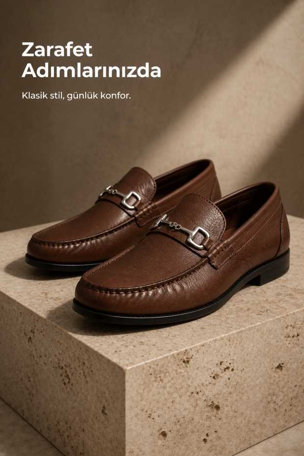 Men's Genuine Leather Classic Daily Rok Shoes