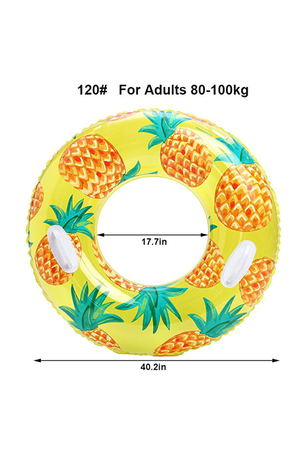 120-For 80-100kg 1 Pcs Pineapple Swim Tube Inflatable Pool Float Pool Accessory Adults Swim Float R