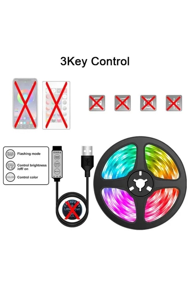 1m IR 3key Set RGB LED Strip Lights 5050 Bluetooth APP IR Remote Control USB 1M 2M 3M 4M 5M 10M 15M