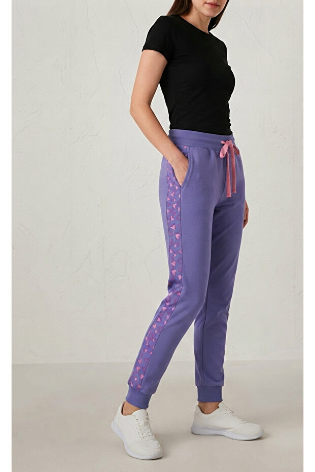 Patterned Side Detailed Women's Sweatpants