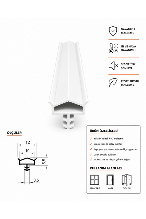 P 184 Wooden Door Case Wicking 12 Meters White