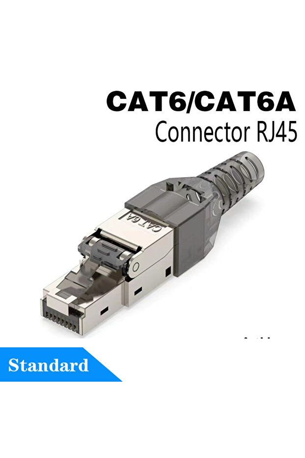 CAT6 CAT6A Connector RJ45 Cat8 Cat7 Cat6A Connectors Metal Tool Free Easy Termination Plug 2000MHz 4
